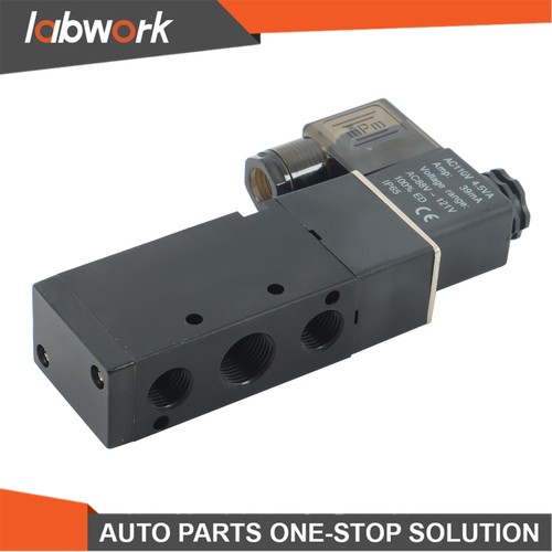 Labwork 3/8 Inch 5 Way 2 Position Electric Solenoid Air Valve 110V AC - Picture 13 of 24