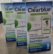 3 THREE Clearblue Menopause Stage Indicator 5 Test Sticks UNOPENED BOXES