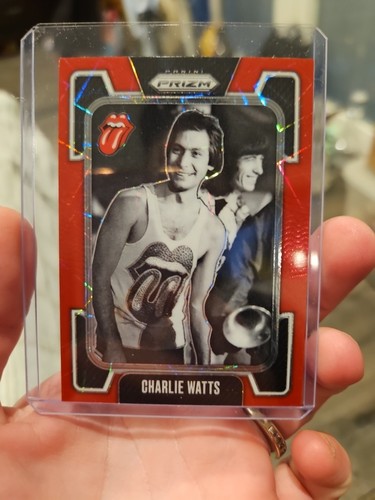 2025 Panini Prizm The Rolling Stones Charlie Watts Red Lazer #4 PACK FRESH 