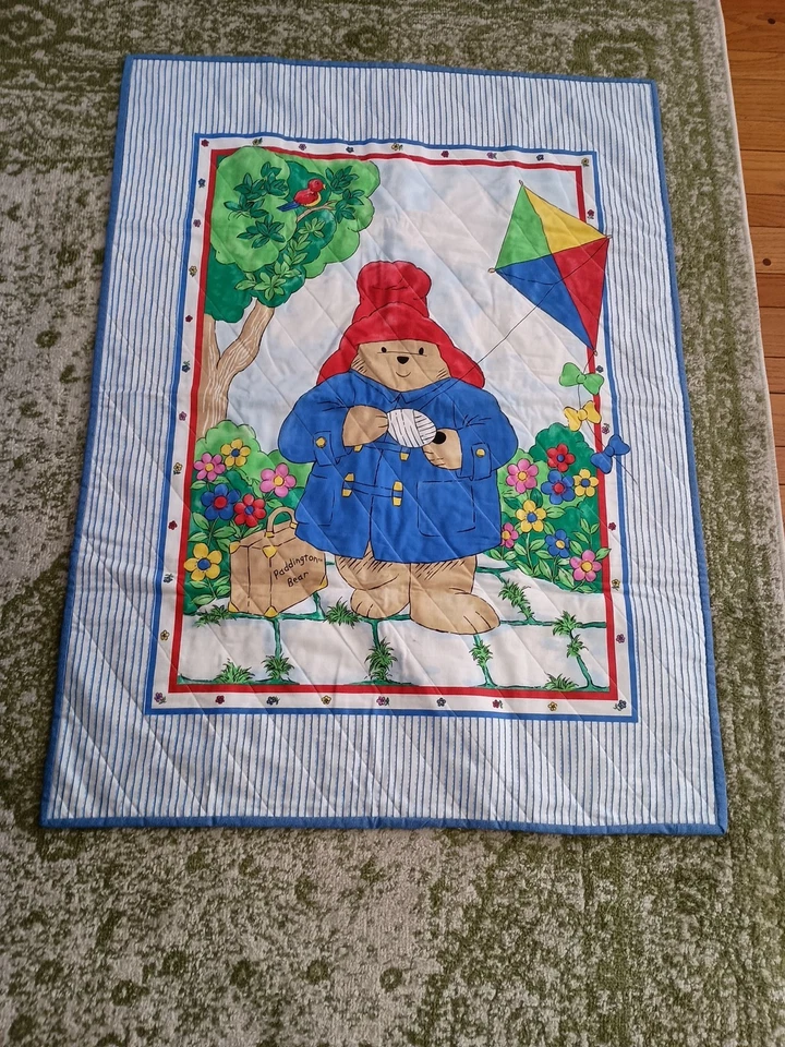 Paddington Oso Cuna Edredón Edredón Bebé Manta Raro De Colección Años 90 Cometa Foto 2 de 4