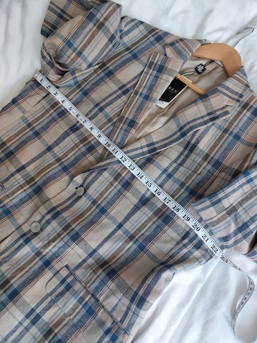 Lauren RALPH LAUREN 100% LINEN Summer Jacket Size 42R Tan/Blue NEW + Tags - Picture 8 of 15