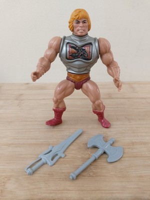 Vintage Figur Die Meister des Universums Motu Musclor komplett Frankreich Yellow...