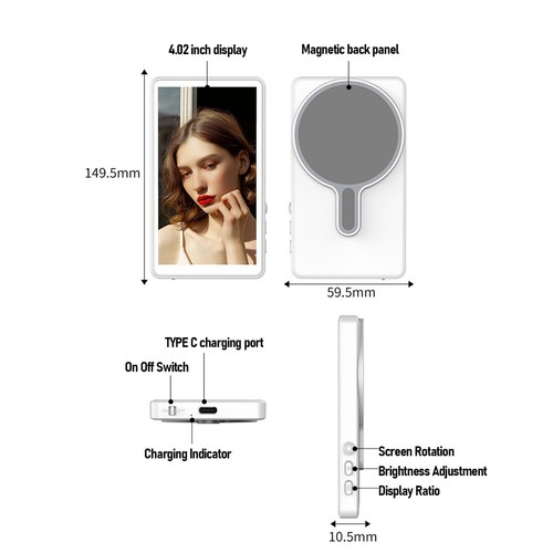 Rear Camera Phone Screen Phone Selfie Screen Smart AI Recognition Magnetic For - Afbeelding 8 van 24