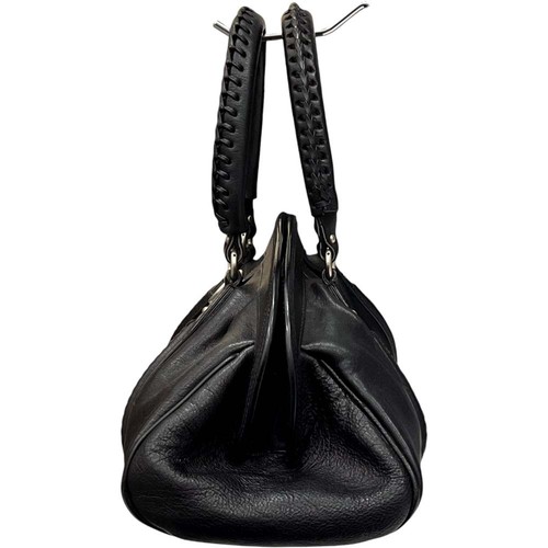 Dior Vintage Leather Handbag Black Tote Bag - Picture 5 of 18