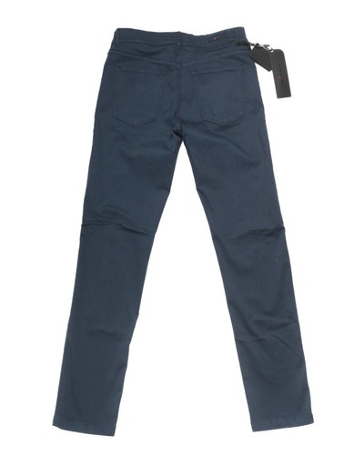 Pantalones de mezclilla Kiton Napoli $1,480 nuevos con etiquetas azul marino 5 bolsillos botones mosca algodón elástico 38 EE. UU. - Imagen 4 de 7
