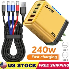 240W Supe Fast Charging USB Type C Wall Charger For Samsung iPhone Android Phone