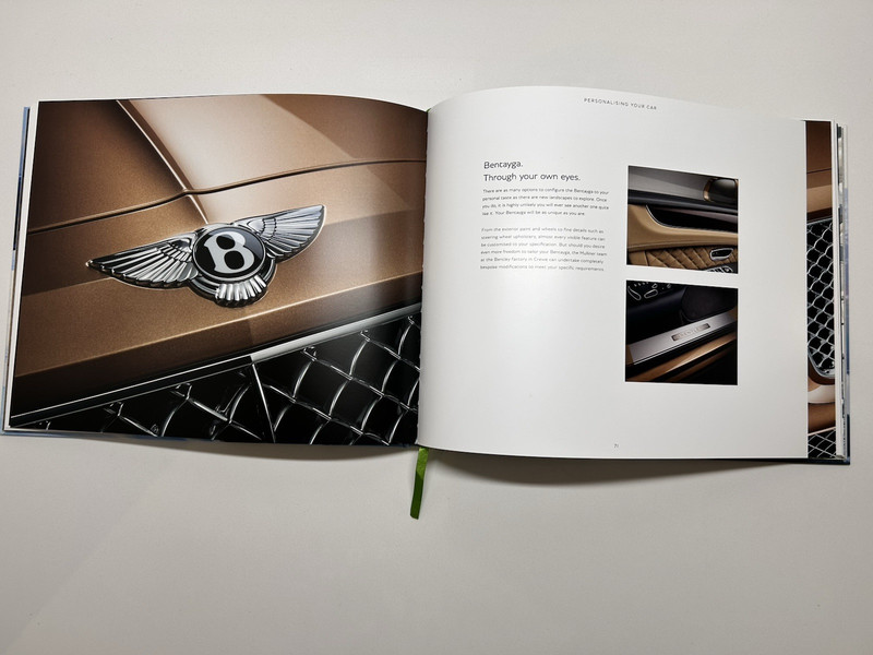 Hardcover Bentley Bentayga Book Published By Bentley For Model Launch Mint