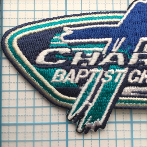 VINTAGE RARE CHARITY BAPTIST CHURCH 3.75" IRON ON PATCH A3 - Picture 3 of 5