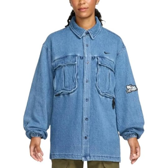 Nike NOCTA 青 Mサイズ シャツ Nike x NOCTA Opal Button-Down Denim Shirts 'Blue Denim