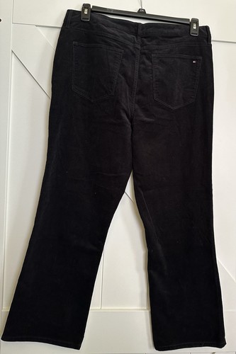 NWT Tommy Hilfiger Woman 12 Soft Corduroy Pants Black New With Tags - Picture 2 of 8