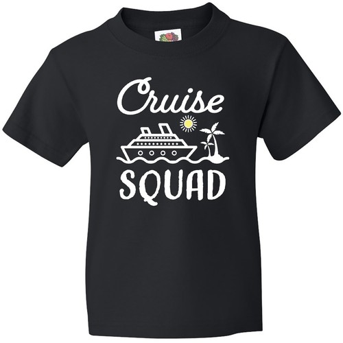 Inktastic Cruise Squad With Vector Cruise Ship And Palm Trees Youth T-Shirt Gift