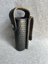 VINTAGE BASKETWEAVE POLICE ISSUED PEPPER SPRAY BELT HOLDER TEX SHOEMAKER & SONS
