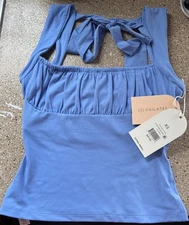 Blogilates Bow Back Tank Extra Small /Cool Blue