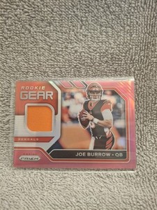 2020 Panini Prizm - Rookie Gear Pink Prizm #1 Joe Burrow (MEM, RC)