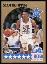 1990-91 Hoops Scottie Pippen #9 BASKETBALL Chicago Bulls