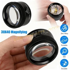 30X Jewelers Loupe Magnifier Light Jewelry Eye Loop Pocket Magnifying Glass Tool