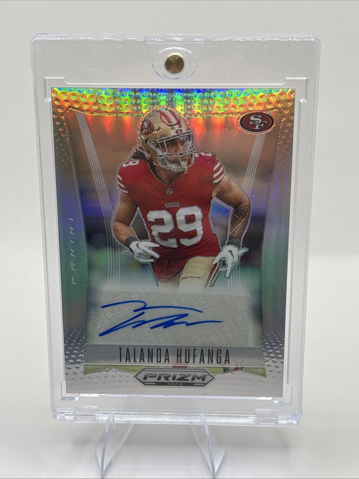 TALANOA HUFANGA 2024 PANINI PRIZM DECA AUTOGRAPH SILVER AUTO Q0678