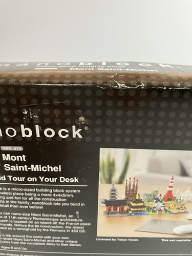 Nanoblock Micro-Sized Building Blocks Mont Saint-Michel France Unopened Box - Picture 9 of 11