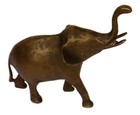 Elephant Shape Statue Figurine Old Victorian Handcrafted Brass Sculpture Figure