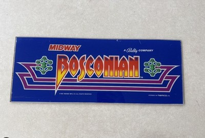 Bally Midway Bosconian Arcade Marquee. Original not a Reproduction