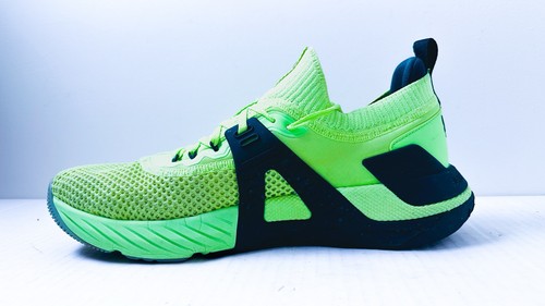 Under Armour Mens Project Rock 4 Training Shoes Green Black Neon Size 13 Sneaker - Picture 5 of 7