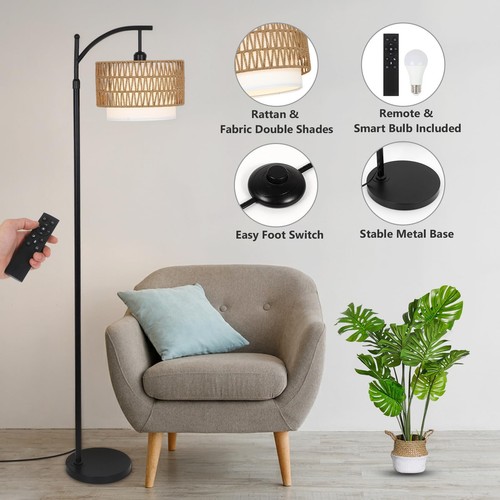 Arc Floor Lamp for Living Room with 3 Color Temperatures, Farmhouse Floor Lam... - Picture 4 of 9