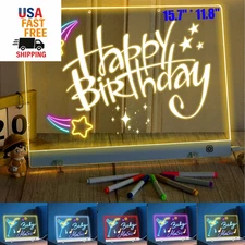 Large LED Drawing Board for Kids with Stand, 15.7''X11.8'' LED Note Board with 7