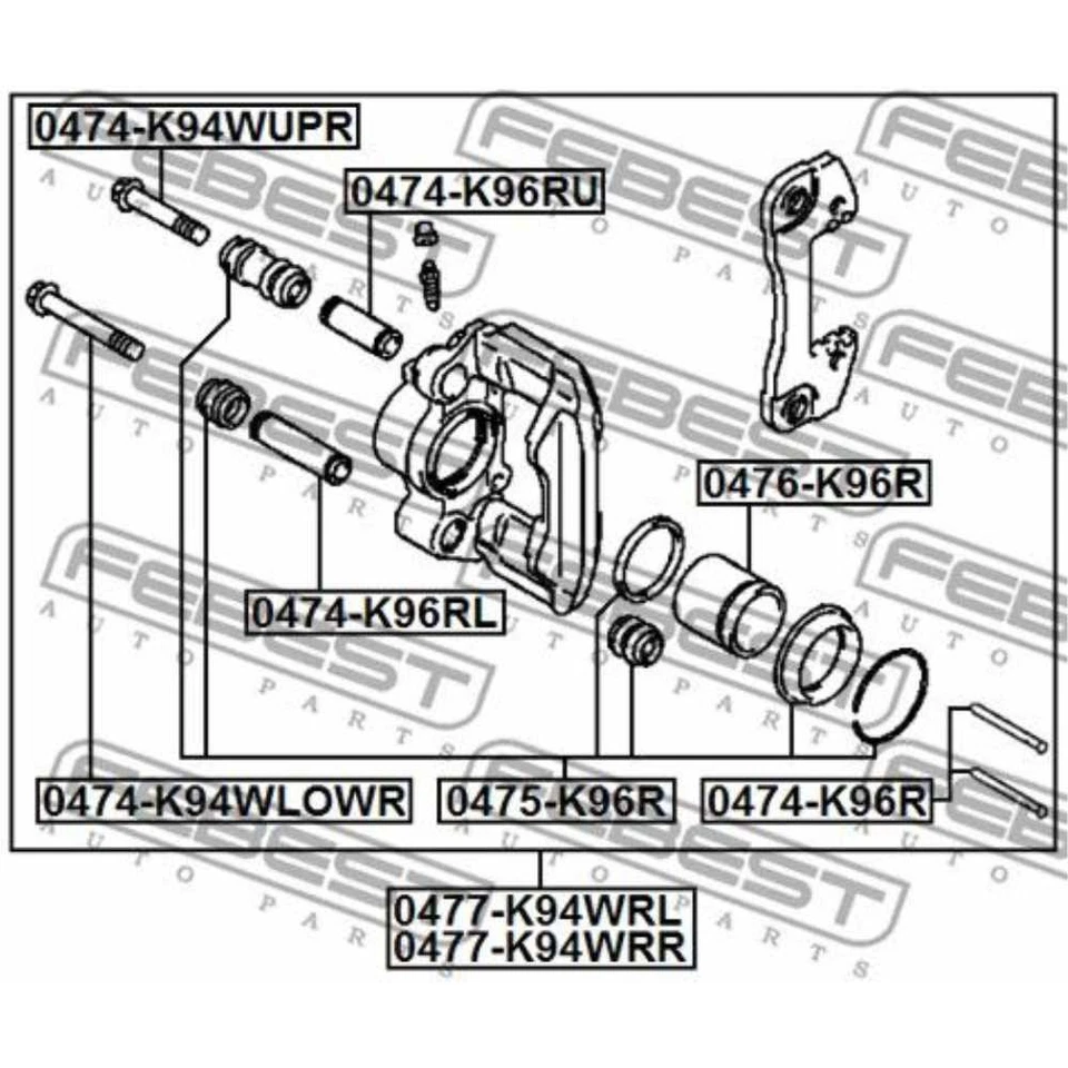 Étrier Arrière Droit Système De Frein Pour Mitsubishi Pajero Sport I 2.5 TD - Photo 2/2