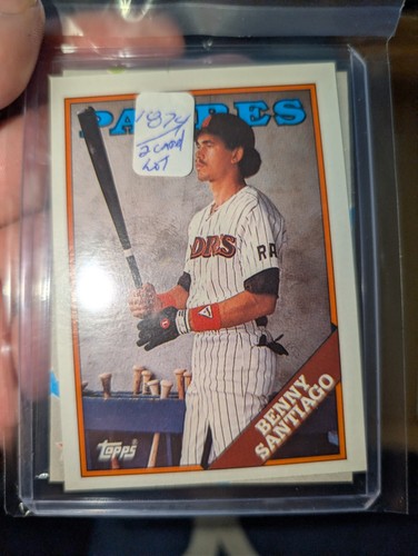 Pegatina Topps Benny Santiago #693 1988 como nueva y estrella ~¡Envío gratuito🔥¡Padres!🔥⚾ - Imagen 5 de 5