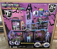 Monster High Haunted High School Doll House with 35+ Pieces of Furniture - New