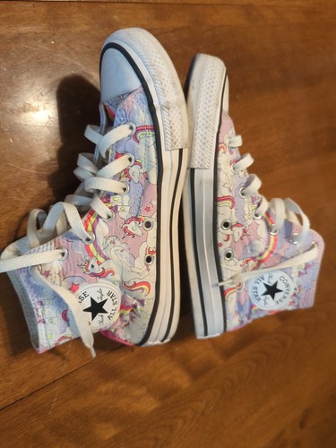 Converse Kids' Chuck Taylor Unicorn Rainbow All Star Sneaker Size W4 - Picture 11 of 24