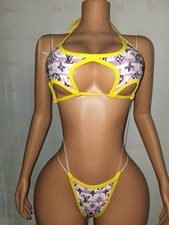 Exotic Dancewear/ Rave/ Festival Outfit Size Medium Coverage STAR SET