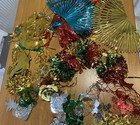 Vintage Christmas foil hanging decorations X 10 1970/80’s