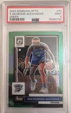 2022-23 Donruss Optic Shai Gilgeous Alexander Green Prizm /5 #44 PSA 9 SGA MVP