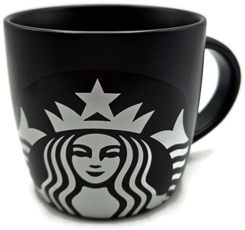Starbucks Black Matte With Iconic Siren Logo Coffee Mug Tasse 14 fl oz/414 ml - Bild 1 von 9