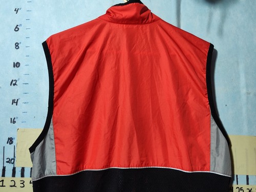 Vintage Nike Weste Windbreaker ärmellos Gr. M Herren Sport rot schwarz grau - Bild 7 von 10
