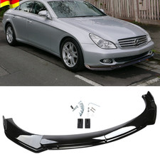 Für Mercedes CLS-Klasse C219 Spoilerschwert Frontspoiler Lippe Schwarz glänzend