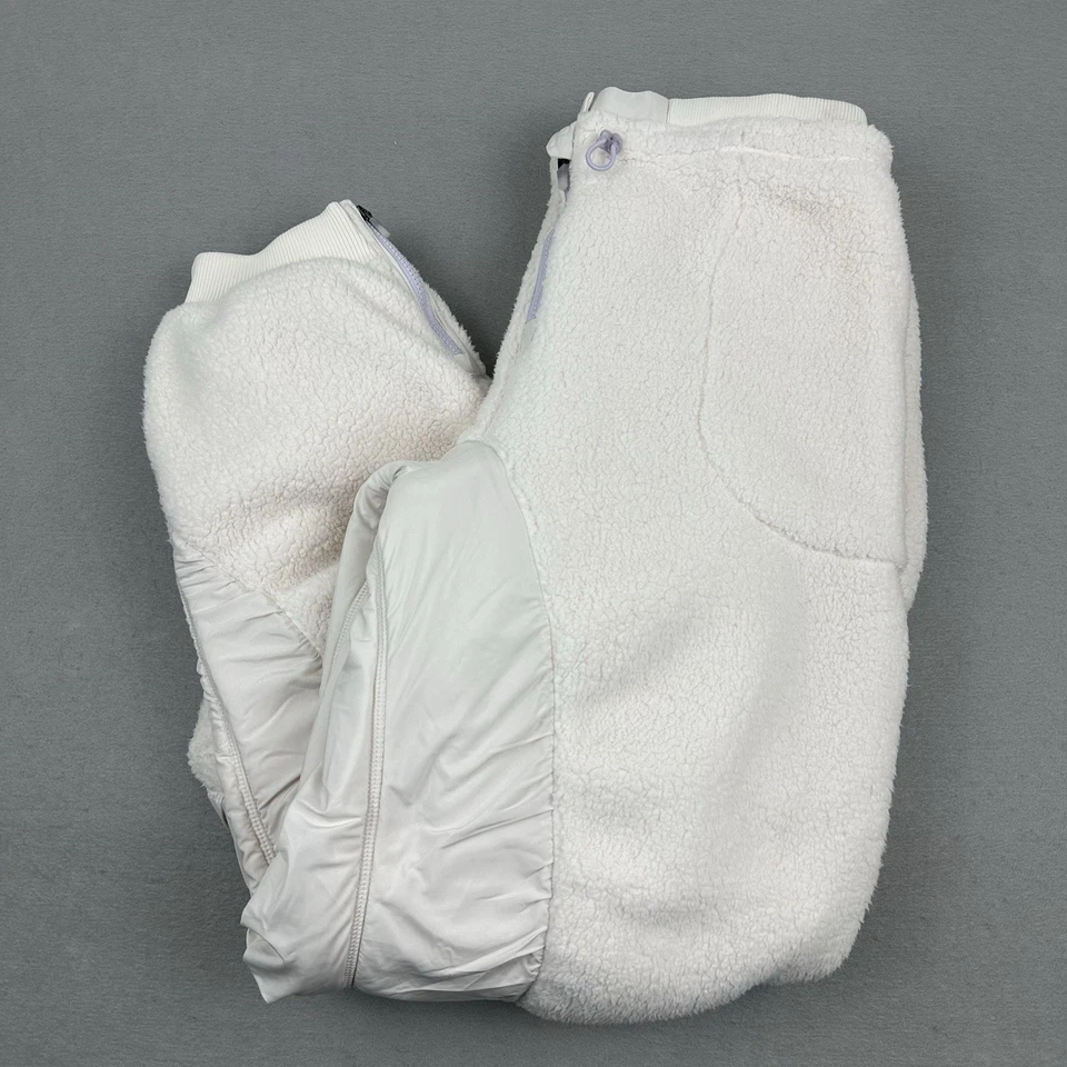 Free People Movement Pants Women Large Ivory Sundown Fleece Sweatpants Oversized - Image 4 of 4