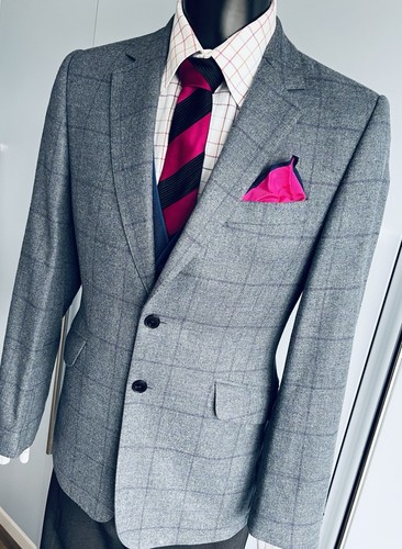 Sportjacke Duchamp blau grau kariert UK 38 EU 48 super - Bild 2 von 6