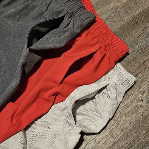 Old Navy Active Stretchtech Girls Medium Size 8 Lot of 3 Gray Camo Red - Picture 3 of 15