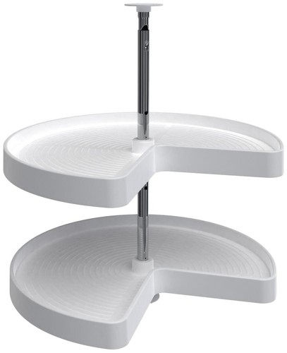 Rev-A-Shelf LD-2472-24-1 Lazy Daisy Polymer Double 2 Tier 24" - White