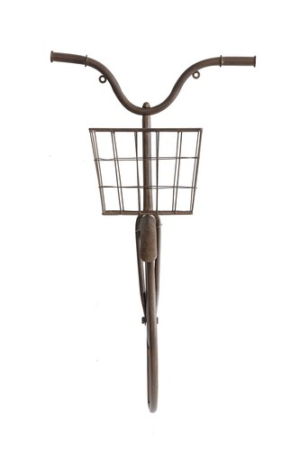DA6000 Iron Bike Shape Wall Decor with Basket, Rust 30.00" x 32.00" - Picture 5 of 7