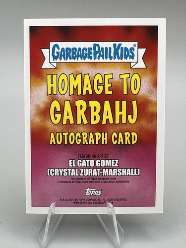 2025 GPK Worst Of GARBAGE PAIL KIDS 40th Anniv ADAM BOMB - BLUE AUTO /99 El Gato - Picture 2 of 3