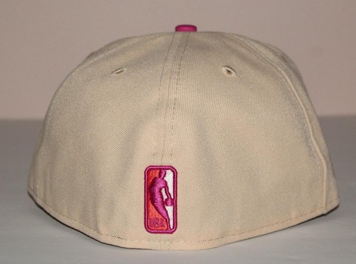 59Fifty New Era Fitted Hat CHICAGO BULLS Size 7 3/4 PASSION MANGO Cap Pink *3R - Picture 4 of 8