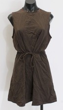 ASOS Design Women's Tie Detail Cinched Sleeveless Mini Dress EH6 Brown Medium