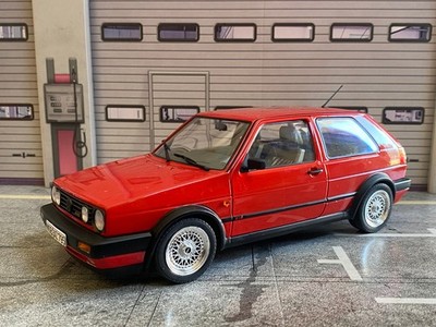 Golf 2 GTI G60 1989 (Facelift) Mars Rot LA3A BBS S1812701 Solido Neu in OVP 1:18