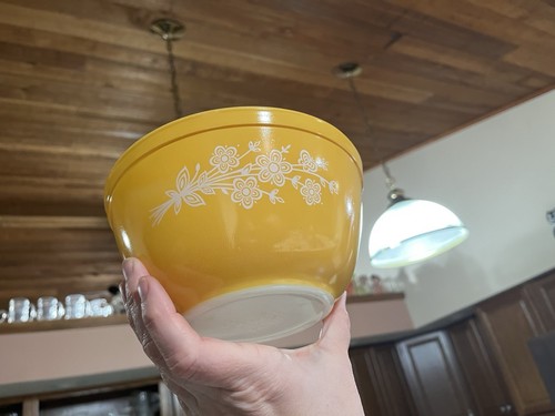 Vintage 70s PYREX Butterfly Gold Nesting Mixing Bowls 401 402 403 - Picture 5 of 10