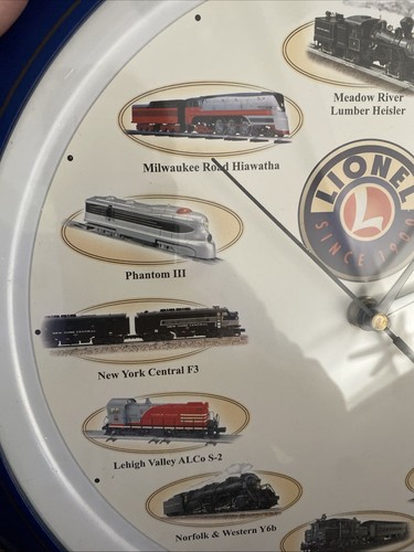 Genuine Lionel Trains "Since 1900" 13.5" Clock w/ 12 Sounds and Whistles Working - Picture 2 of 10