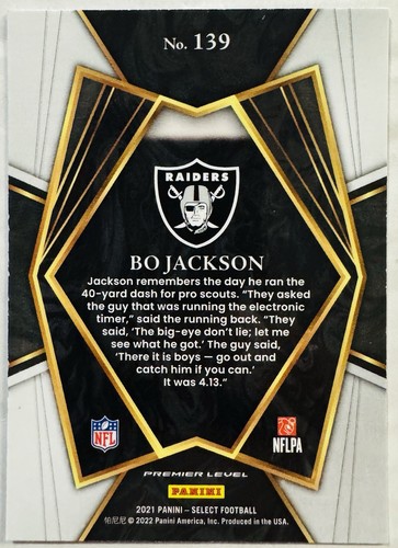 Panini Select #139 2021 Bo Jackson Los Angeles Raiders - Imagen 2 de 2