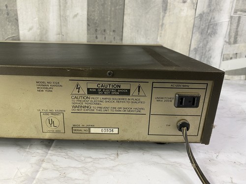 Harman Kardon EQ 8 Stereo Graphic Equalizer 10 Band/CH Powers on UNTESTED - Bild 7 von 7